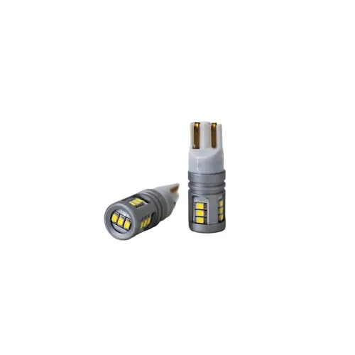 Becuri LED T10 W5W Canbus 15 SMD 2016 900 lumeni 6000K 12V non-polar set 2 bucati
