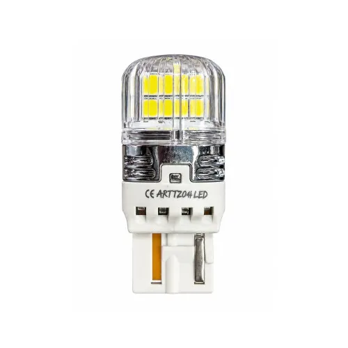 Becuri LED T20 7440 W21W Canbus 16 SMD 2835 620 lumeni 12-24V lumina alba nonpolar set 2 bucati — imaginea 2