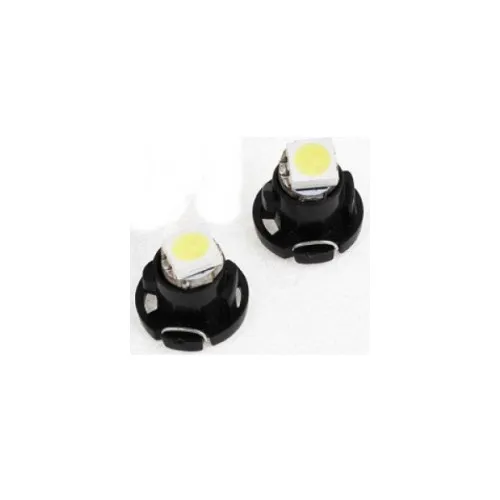 Becuri LED T4.7 1 SMD 5050 8 lumeni 12V lumina rosie sau albastra set 2 bucati