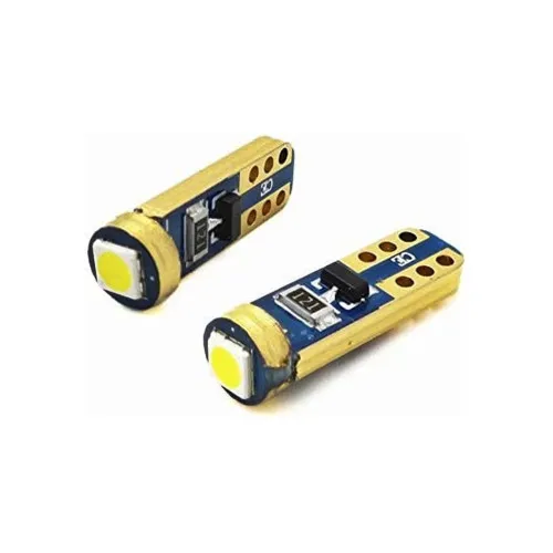 Becuri LED T5 Canbus 1 LED 3030 80 lumeni 12V nonpolar lumina alba, rosie sau albastra set 2 bucati / JSUN03 / JSUN04