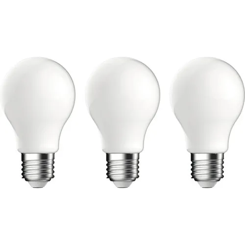 Becuri LED Verpackungsdesign E27 8W 1055 lumeni, glob mat A60, lumina rece CRI90, 3 bucati