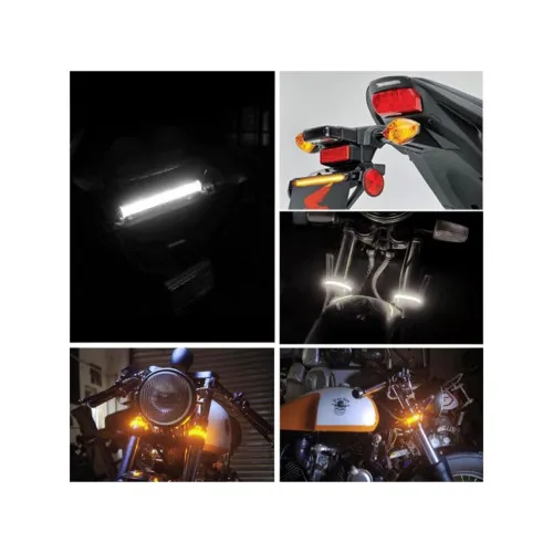 Benzi LED DRL 12.5cm 12V lumina alba semnalizare dinamica galbena 2 bucati — imaginea 3