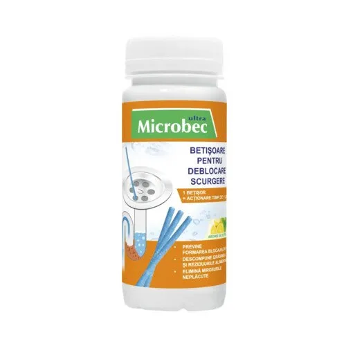 Betisoare curatare scurgeri Microbec Ultra, 30g, tablete