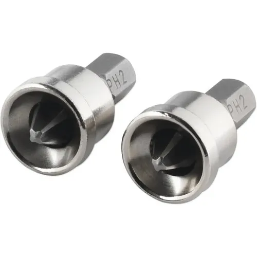 Biti cu opritor de adancime Wolfcraft PH2 25mm, pachet 2 bucati