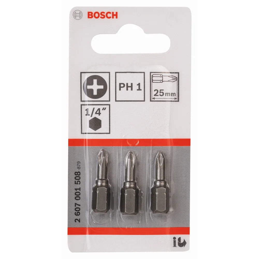 Biti PH1 XH Bosch, otel, 25 mm (set 3 buc)