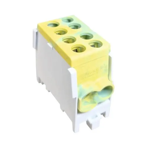 Bloc distribuitor Elvon monofazat 100A galben/verde in:1x25 /out:1x25/2x16 mm2