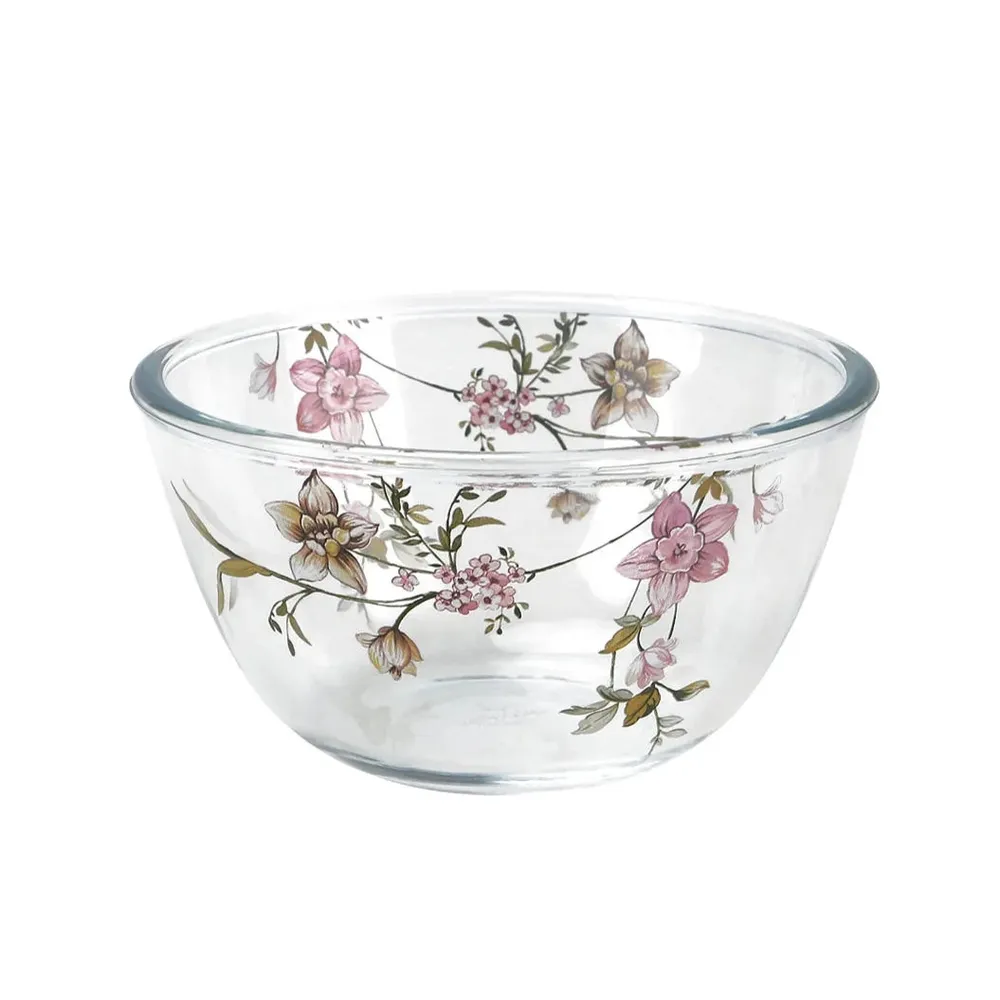 Bol pentru salata 21066G, sticla, multicolor, 750 ml, 15 cm