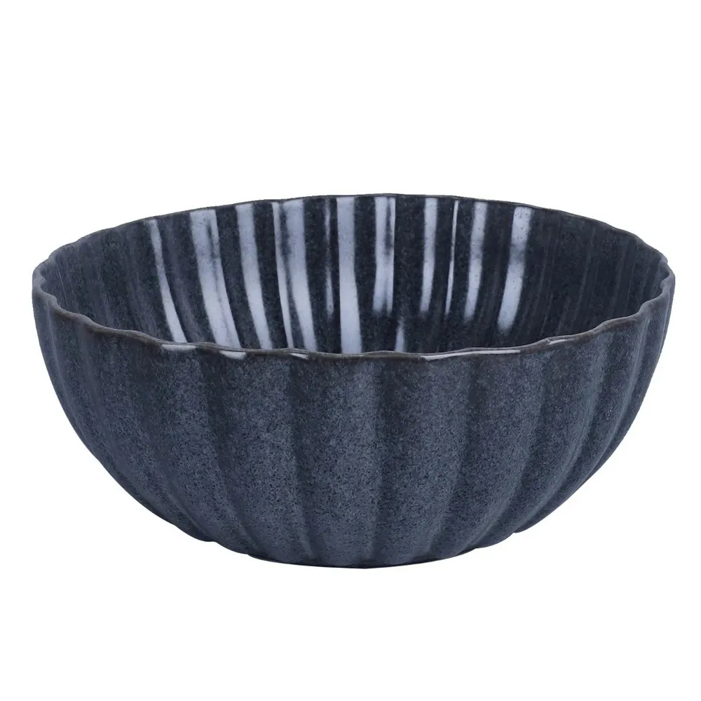 Bol pentru servirea mesei D4014B, portelan, gri inchis, 16 cm