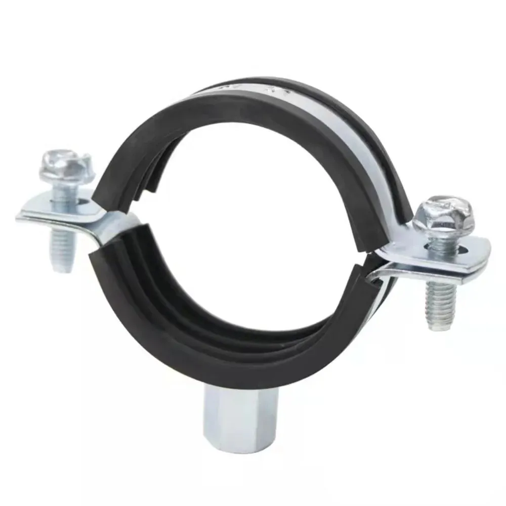 Brida fixare cu garnitura, cu diblu, otel zincat, Ø 38 - 43 mm