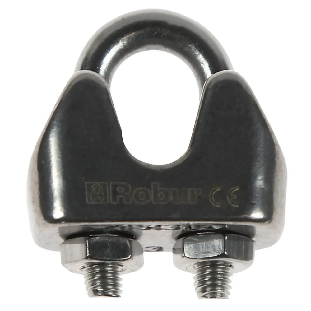 Brida usoara, din inox, Cablero CD016B03A, pentru prindere cablu de otel de 3 mm