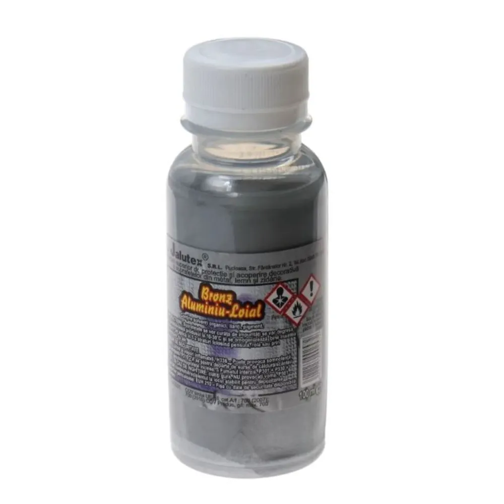 Bronz alchidic pentru lemn / metal, Jalutex, interior / exterior, argintiu, 0.1 L