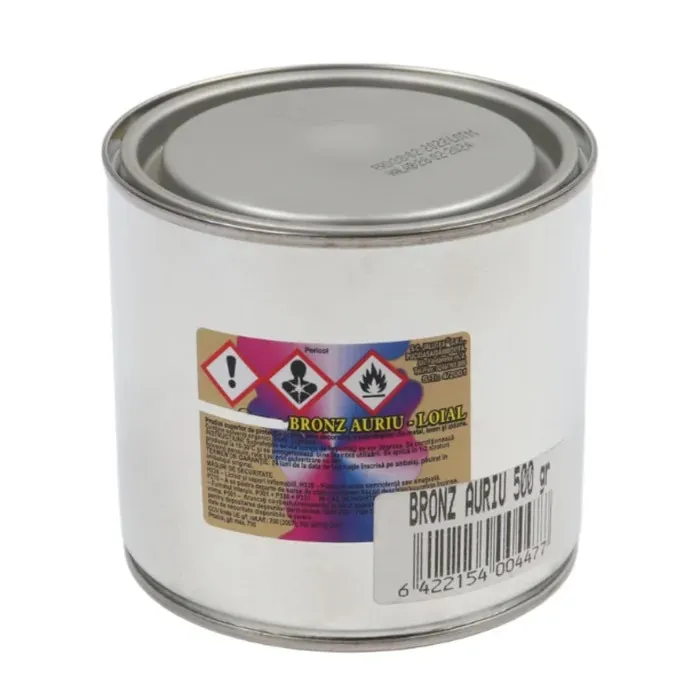 Bronz alchidic pentru lemn / metal, Jalutex, interior / exterior, auriu, 0.5 L
