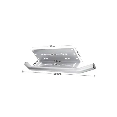 Bullbar aluminiu tip suport numar si proiectoare argintiu — imaginea 3