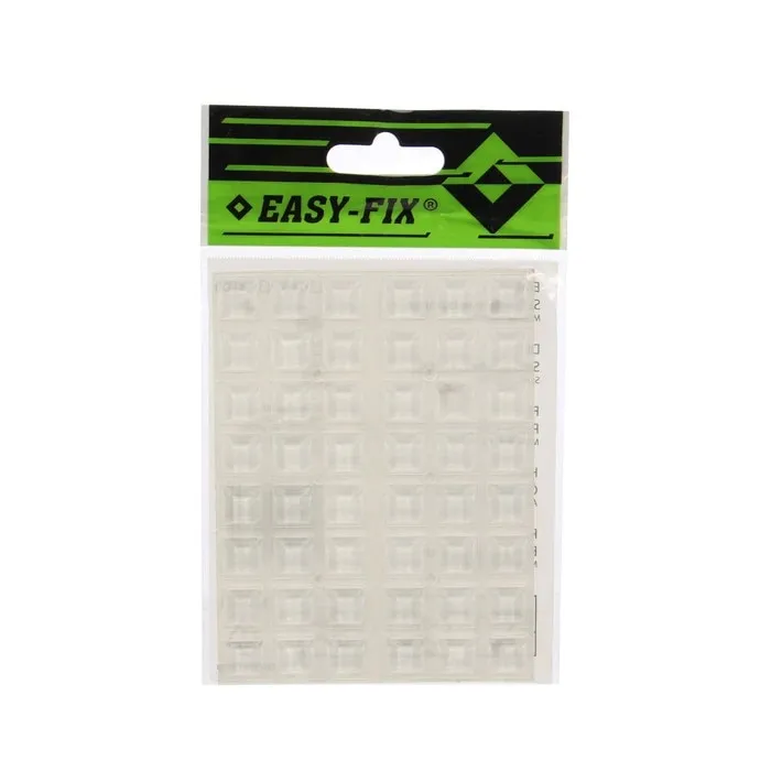Bumpon autoadeziv, transparent, M 448.55.00, 13 x 13 x 3 mm, set 48 bucati