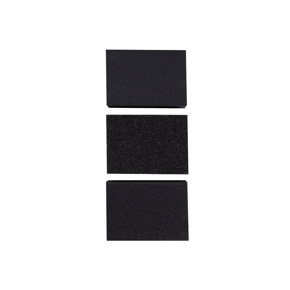 Burete abraziv Dexter, pentru slefuire lemn, 100 x 70 x 25 mm, granulatie 40, 80, 120 (set 3 buc)