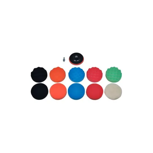 Bureti polisat auto 125 mm M14 6000 RPM 12 piese cu suport adaptor si blana lustruit — imaginea 4