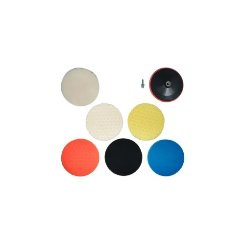 Bureti polisat auto 180 mm M14 6000 RPM 8 piese cu suport adaptor si blana lustruit — imaginea 2