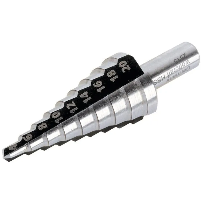 Burghiu in trepte, tip HSS, Wolfcraft 2515000, 4 - 20 mm
