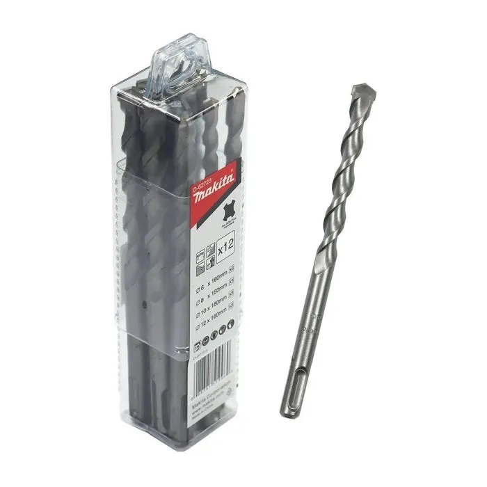 Burghiu pentru beton / zidarie / piatra, SDS-Plus, Makita D-62723, 6 - 12 mm, set 12 bucati