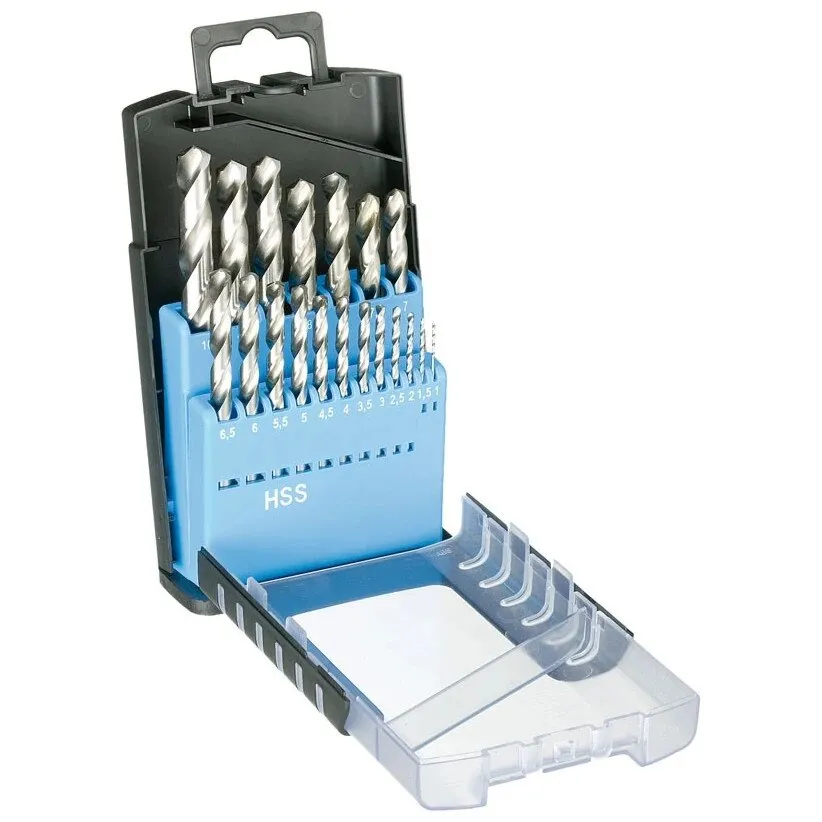 Burghiu pentru metal, tip HSS-G, 1 - 10 mm, set 19 bucati