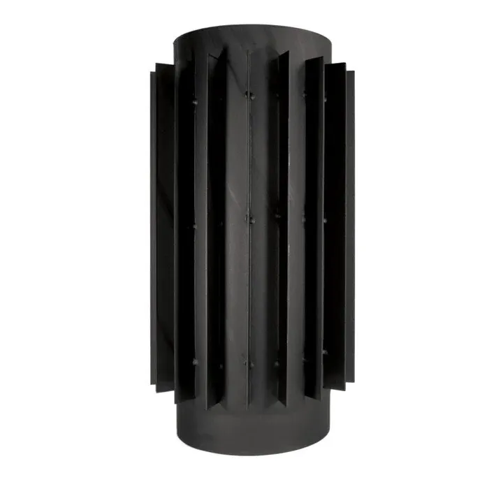 Burlan recuperator caldura, cu lamele radiante, otel, D 130 mm, L 500 mm