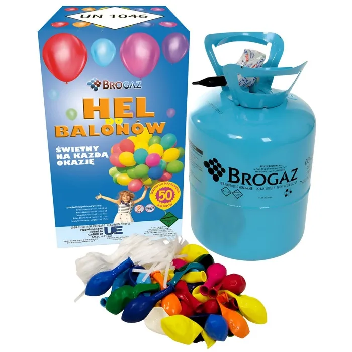 Butelie cu heliu, pentru baloane, 13.5 l, Brogaz, 50 baloane