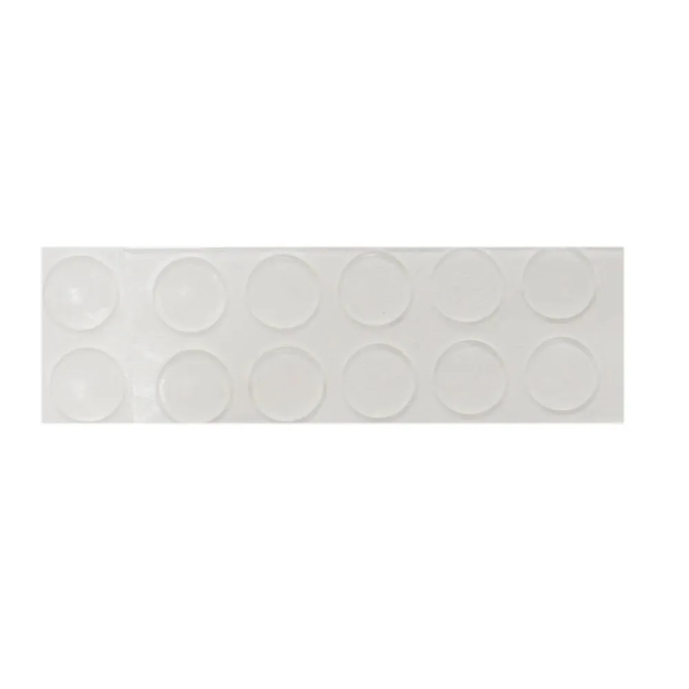 Buton amortizor transparent, autoadeziv, D 8 x 2.2 mm, 12 bucati