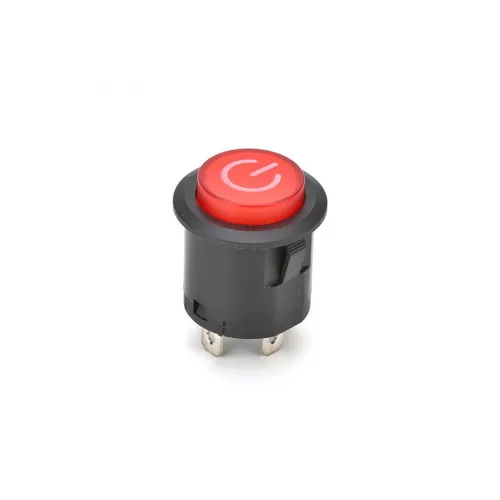 Buton cu retinere 3 pini rosu