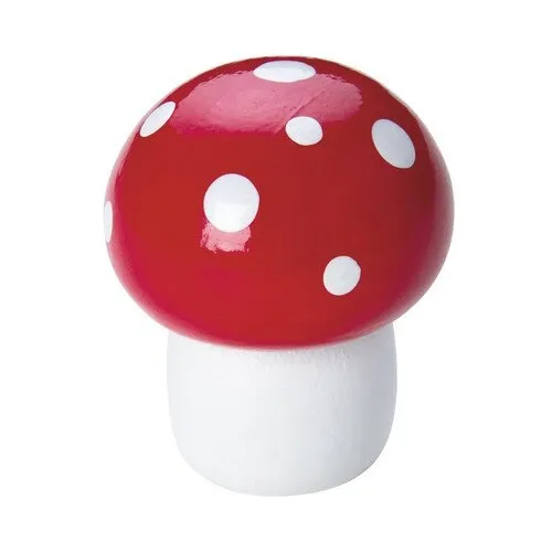 Buton pentru mobila Ø30mm, lemn alb/rosu