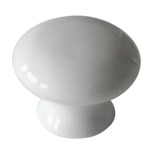 Buton pentru mobila Ø38mm, portelan alb