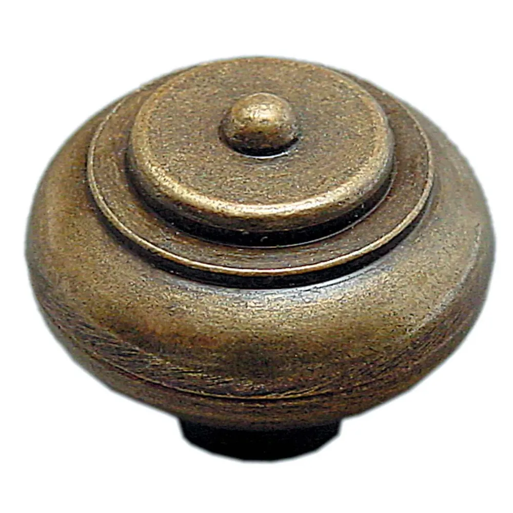 Buton pentru mobila, metalic, alamit antic, M 482.11.29, 25 x 21 mm