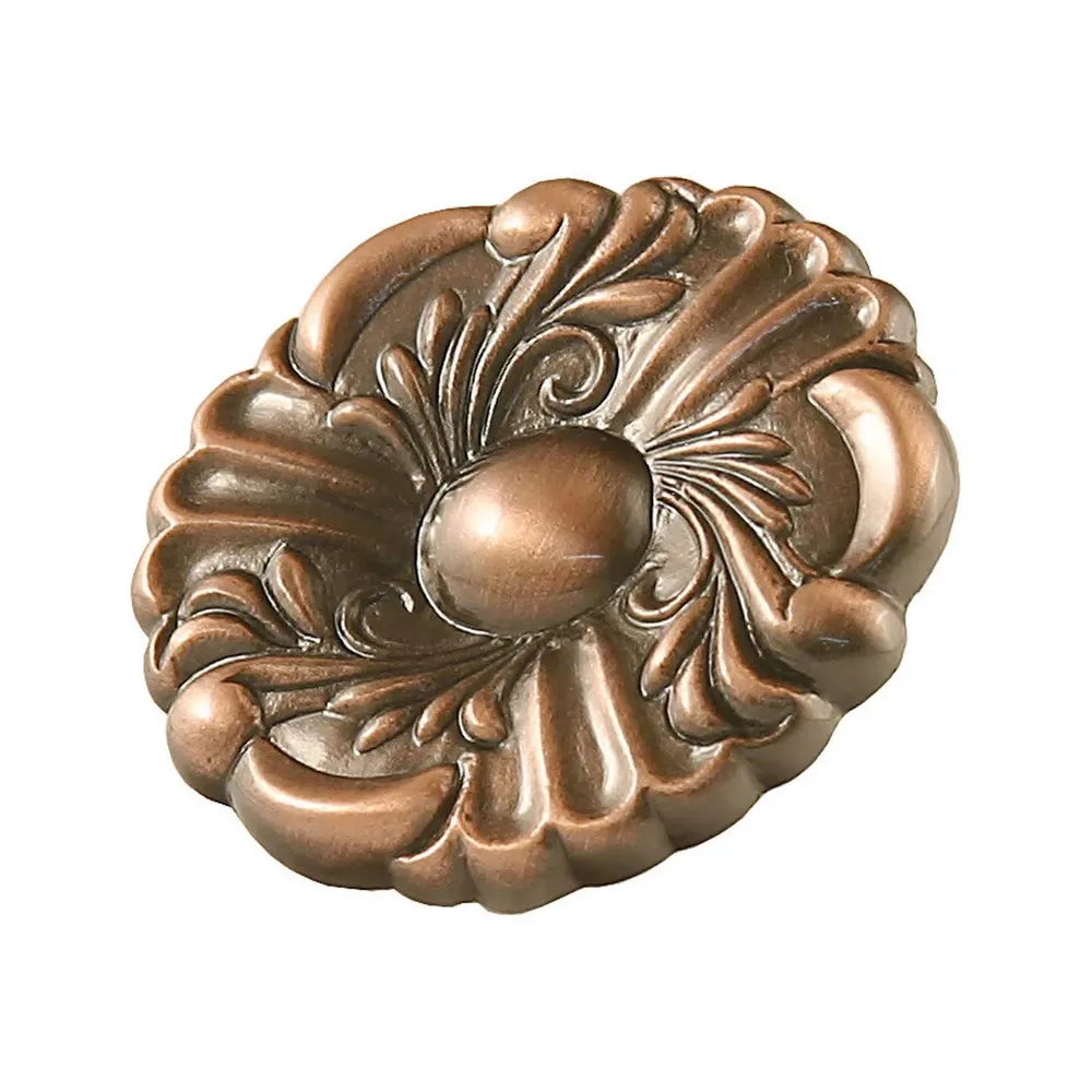 Buton pentru mobila, metalic, cupru antic, M 482.79.28, 36 x 19 mm