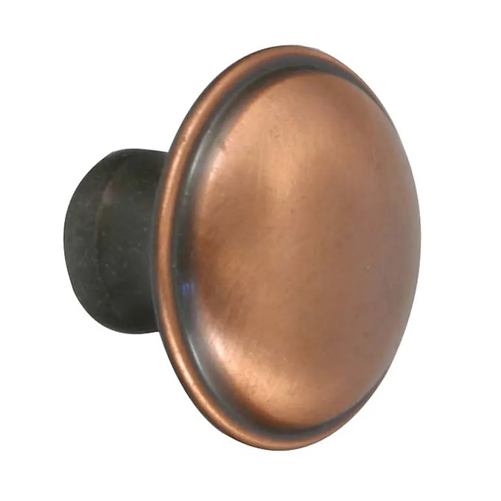 Buton pentru mobila, metalic, cupru antic, M 482.96.28, 30 x 22 mm