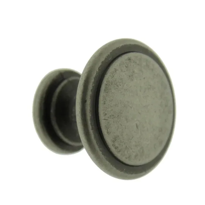 Buton pentru mobila, metalic, gri antic, M 880.09, 30 x 23 mm