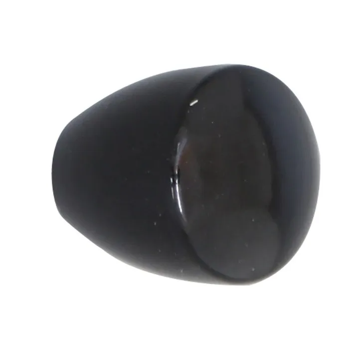 Buton pentru mobila, plastic, negru mat, M 487.43.19, 20 x 23 mm
