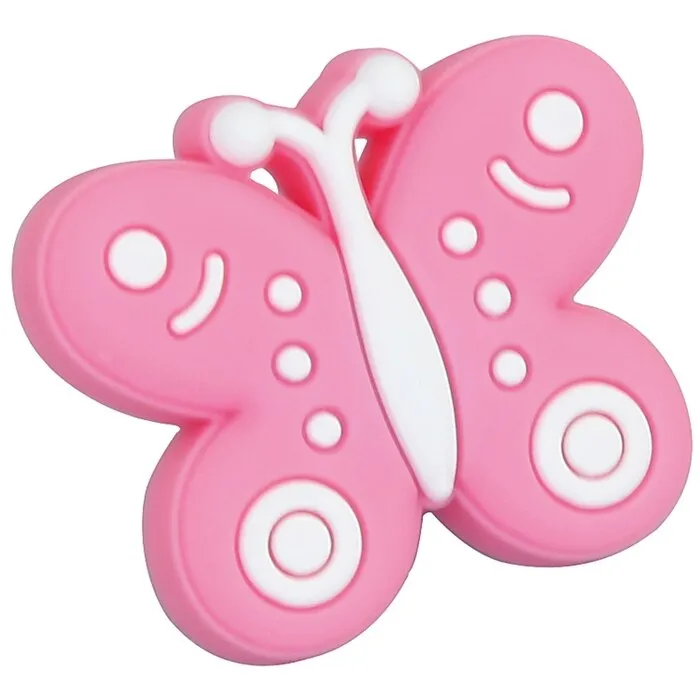 Buton pentru mobila, plastic, roz, forma fluture, M 489.01.53