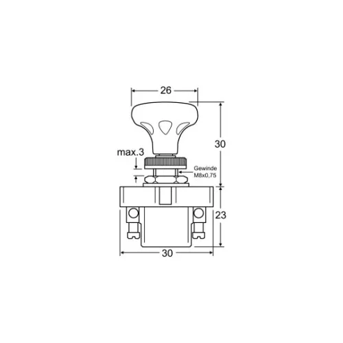 Buton universal cu actionare prin tragere, contact ON/OFF — imaginea 3