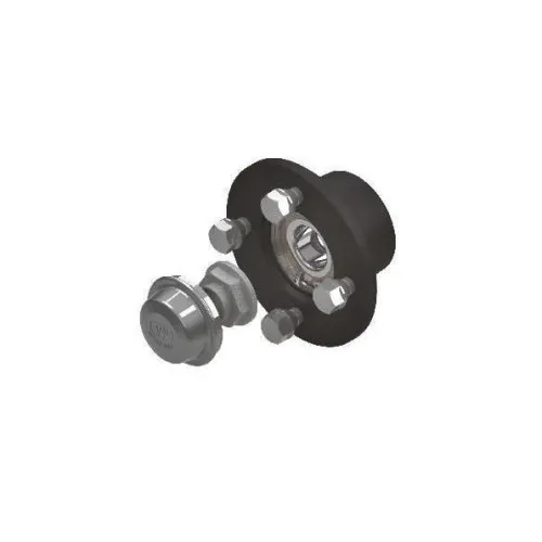 Butuc roata remorca 4x100 cu prezoane M12x1.5 si capac protectie — imaginea 2
