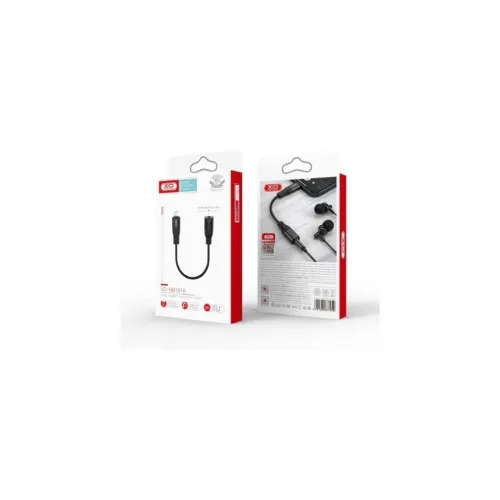 Cablu adaptor audio XO Lightning la Jack 3.5 mm mama compatibil iPhone negru — imaginea 3