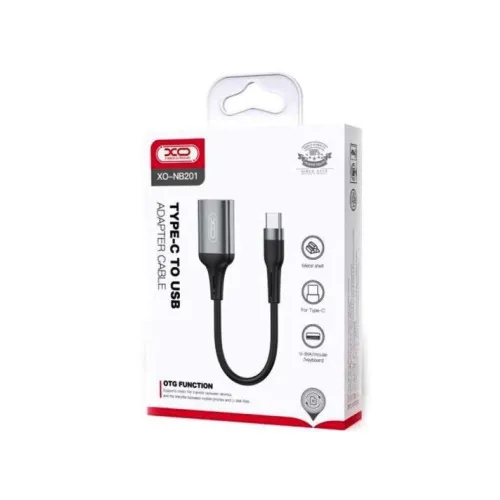 Cablu adaptor OTG USB 2.0 USB-A mama la Type-C tata 15 cm negru — imaginea 3