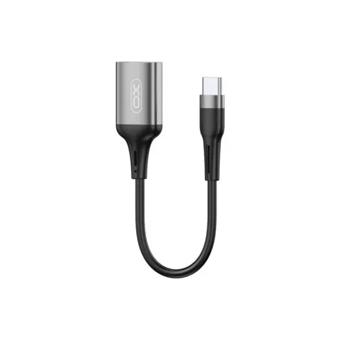 Cablu adaptor OTG USB 2.0 USB-A mama la Type-C tata 15 cm negru