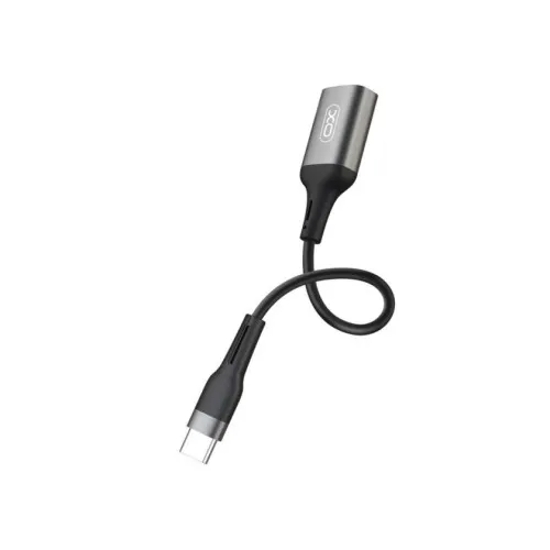 Cablu adaptor OTG USB 2.0 USB-A mama la Type-C tata 15 cm negru — imaginea 2