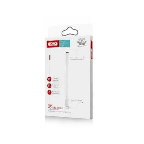 Cablu adaptor XO Type-C tata la Jack 3.5 mm mama alb — imaginea 3