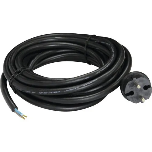 Cablu alimentare H07RN-F, 2x1, 5mm, negru, 3m, pentru utilizare exterior