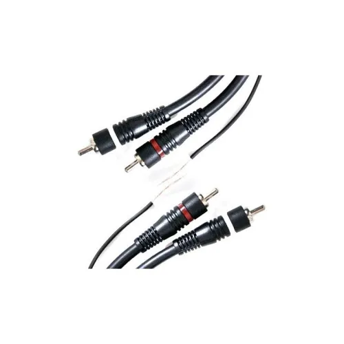 Cablu audio 2RCA tata la 2RCA tata ecranat cu fir remote albastru 5 m — imaginea 2