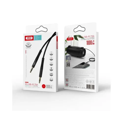 Cablu audio XO Jack 3.5 mm la Jack 3.5 mm negru 1 m — imaginea 4