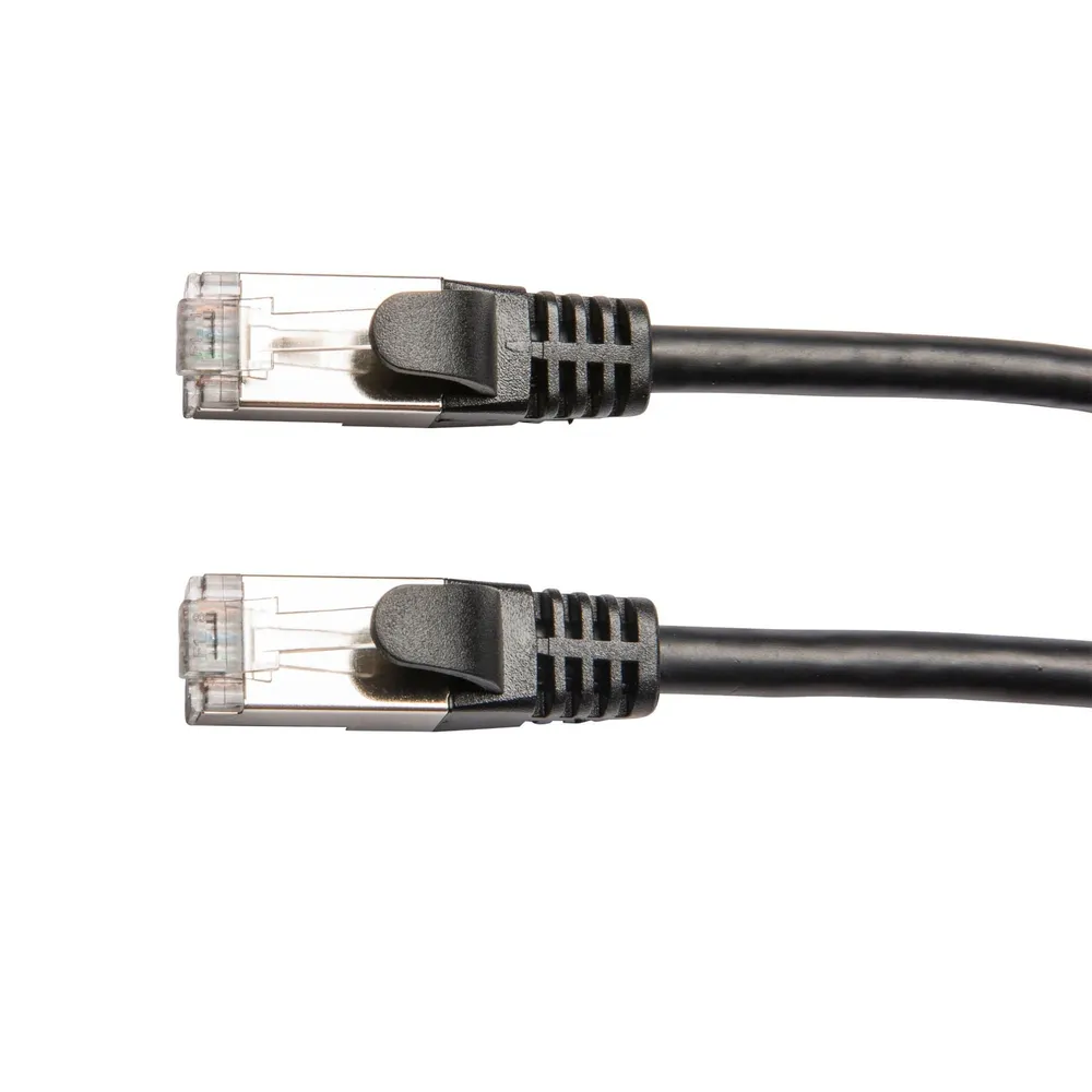 Cablu date Lexman, mufat, RJ45, CAT6, 10 m, cauciuc/cupru, negru
