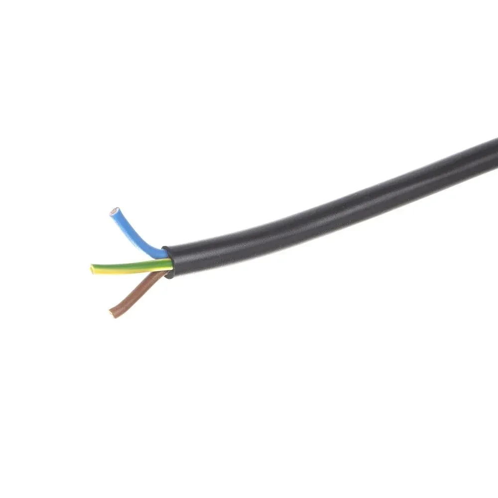 Cablu electric MYYM H05VV-F, 3 x 1 mm, negru, interior, 1m