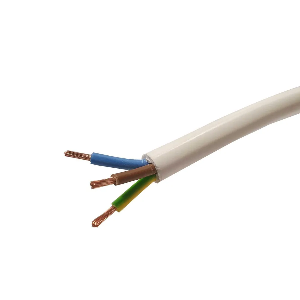 Cablu electric MYYM, H05VV-F, 3 x 2.5 mm², 100 m, alb