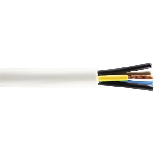 Cablu electric MYYM H05VV-F 5x1, 5 mm alb, inel 25m, flexibil, pentru utilizare interior